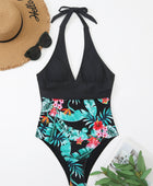 Printed Halter Neck One-Piece Swimwear - Body By J'ne