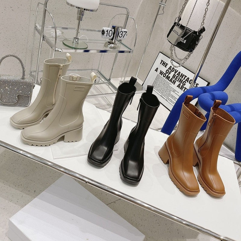 Mid-tube Rain Boots - Body By J'ne