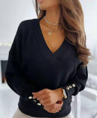 V-Neck Long Sleeve Sweatshirt