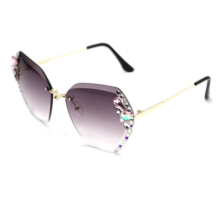 Rhinestone Frameless Sunglasses - Body By J'ne