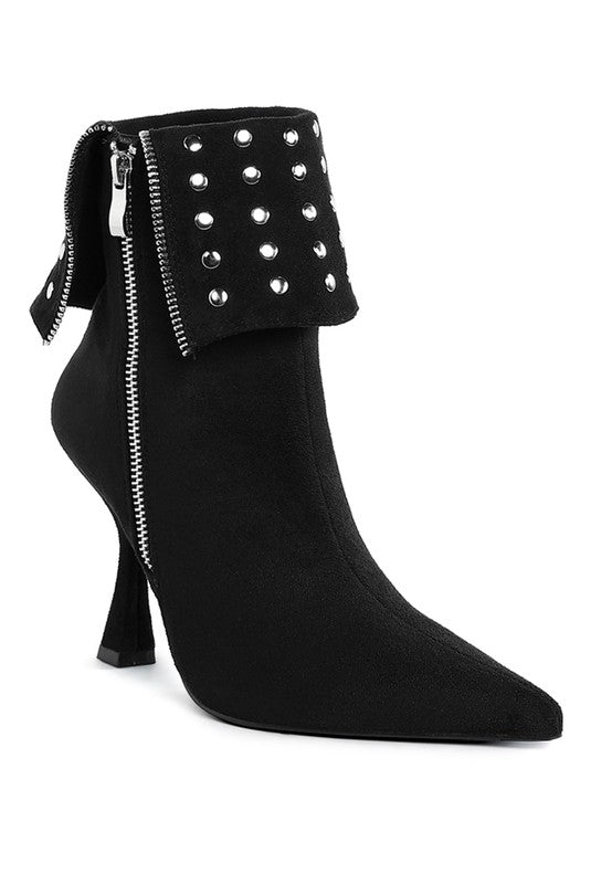 Piccini Stud Embellished Foldover Boots