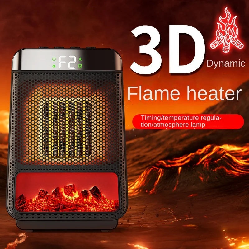 3D Dynamic Flame Bathroom/Bedroom 1500W Portable ECO Electric Heater