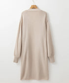 Pocketed Open Front Long Sleeve Cardigan