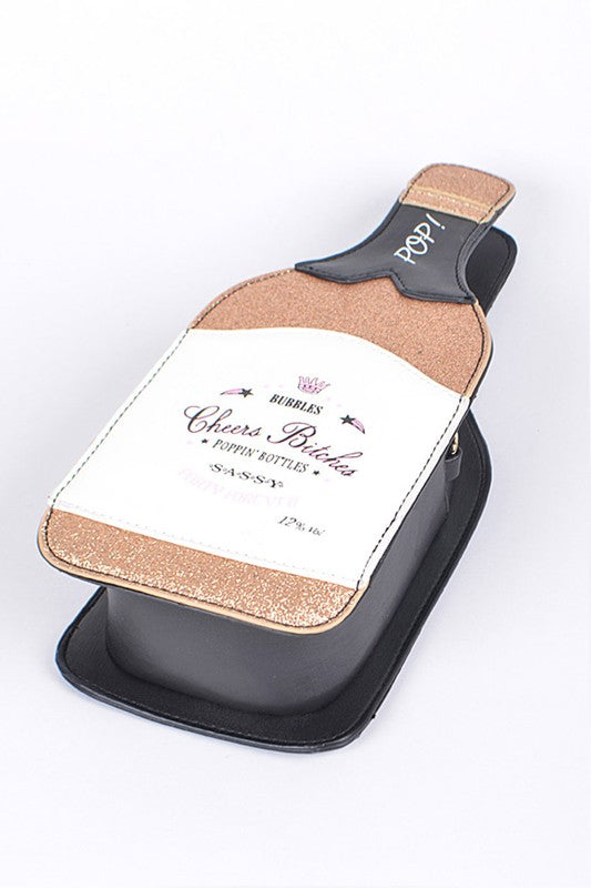 Champaign Bottle Iconic Crossbody Bag - Body By J'ne