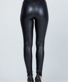 High waist PU leather leggings