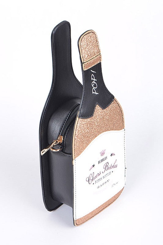 Champaign Bottle Iconic Crossbody Bag - Body By J'ne