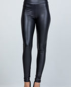 High waist PU leather leggings