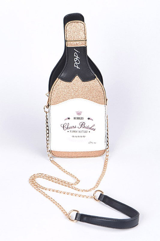 Champaign Bottle Iconic Crossbody Bag - Body By J'ne