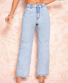 Straight Leg Jeans with Pockets