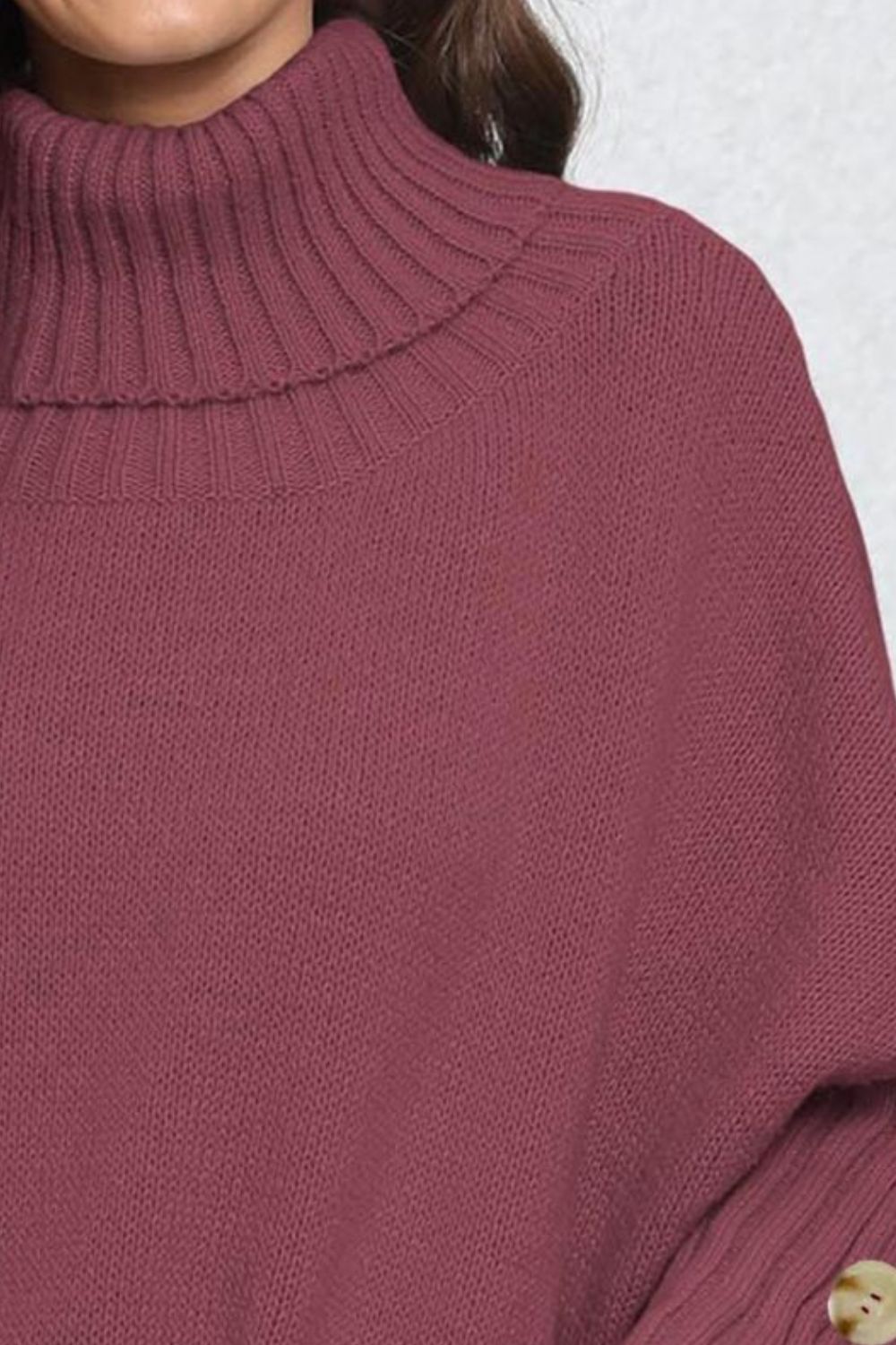 Turtleneck Long Sleeve Sweater - Body By J'ne