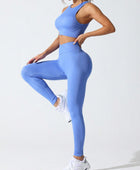 Round Neck Tank and High Waist Leggings Active Set