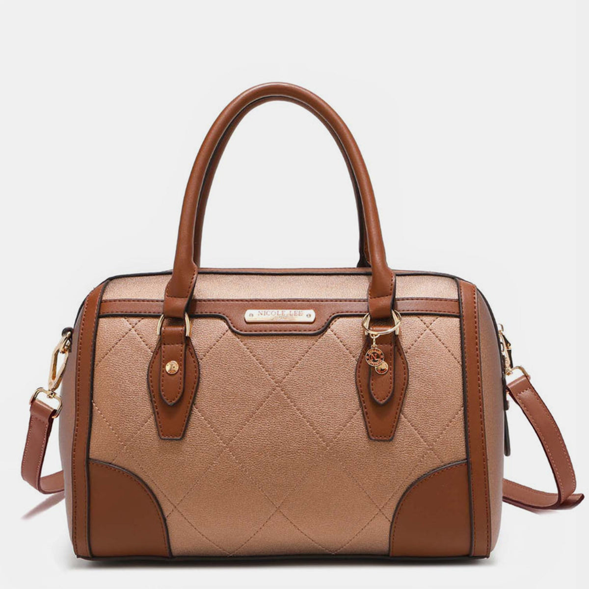 Bolso Boston acolchado con rombos de Nicole Lee USA