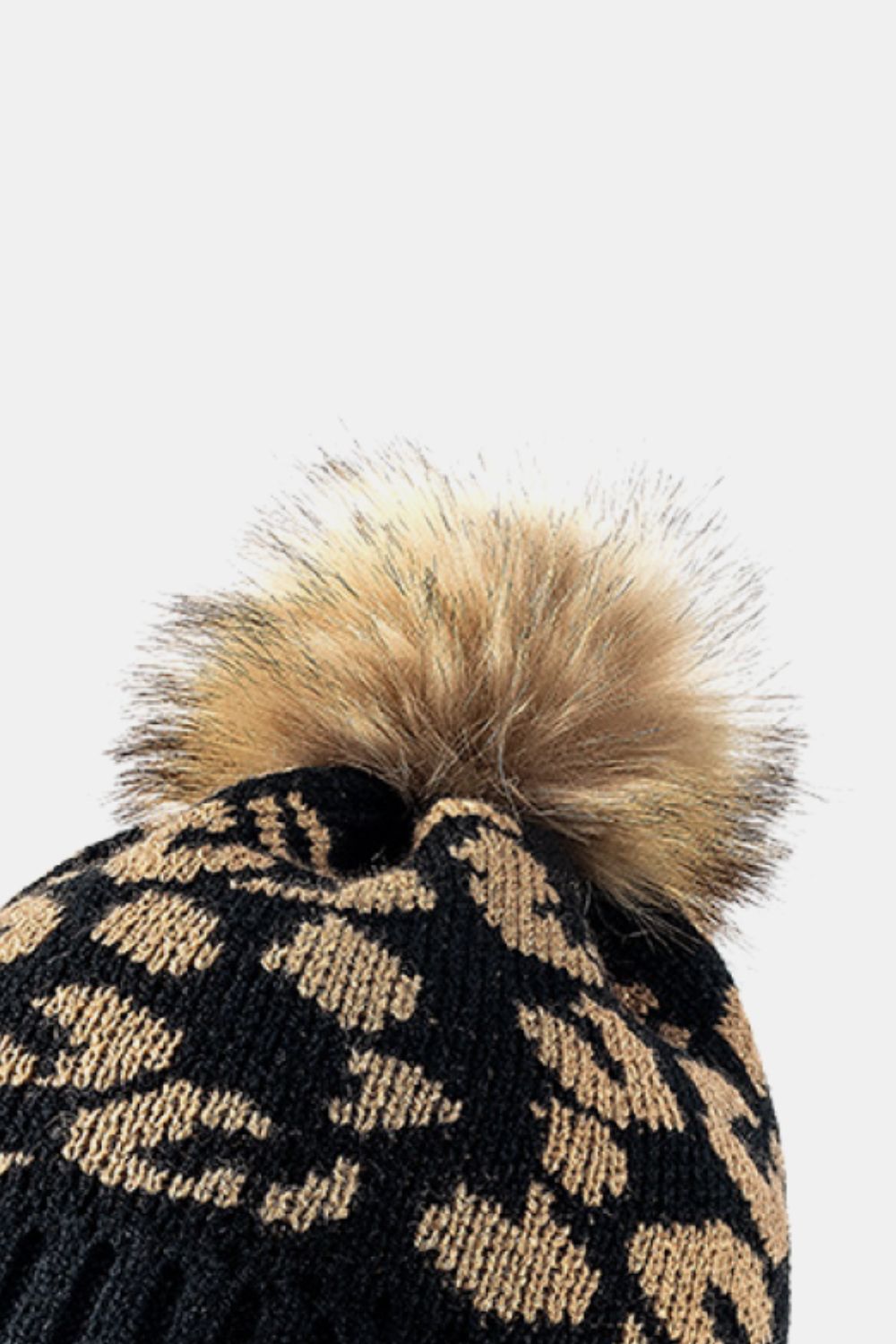 Leopard Pom-Pom Cuffed Beanie - Body By J'ne