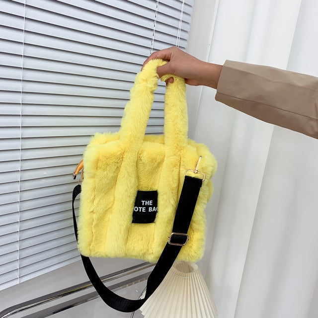 Designer Faux Fur Tote Bag - Body By J'ne