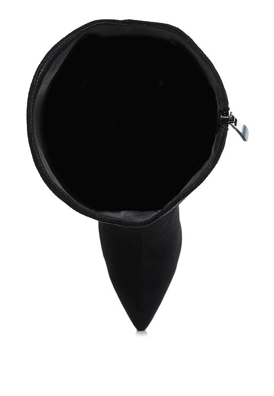 Becks Rhinestone Patterned Calf Boots - Body By J'ne