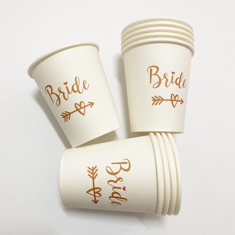 Vaso de papel desechable para fiesta de bodas