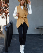 Tie Waist Vest Coat