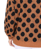 Polka Dot Jacquard Sweater Shrug Cardigan