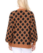 Polka Dot Jacquard Sweater Shrug Cardigan