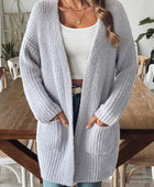 Open Front Long Sleeve Cardigan