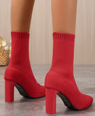 Point Toe Block Heel Boots