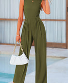 Mock Neck Sleeveless Wide Leg Jumpsuit - Body By J'ne