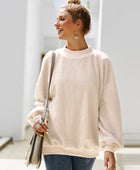 Mock Neck Dropped Shoulder Sweatshirt - Body By J'ne