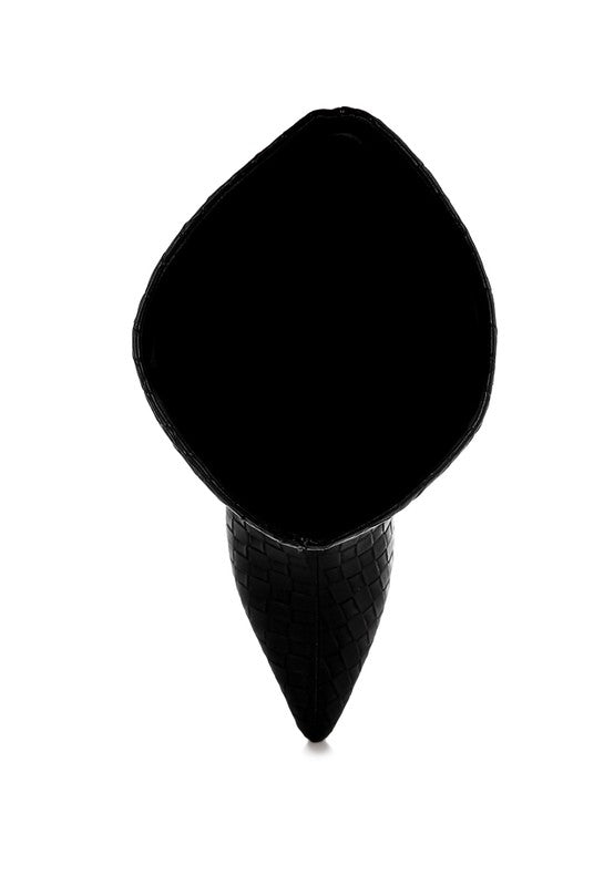 Mentha Woven Faux Leather Boots - Body By J'ne