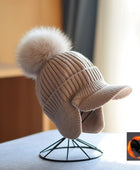 Women's Knitted Earlap Woolen Hat