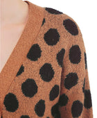 Polka Dot Jacquard Sweater Shrug Cardigan