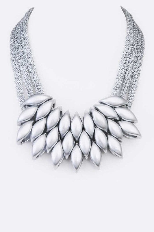 Iconic Mesh Chain Statement Necklace - Body By J'ne