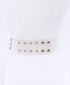 Pearl Studs Clear PVC Belt