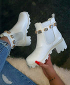 Ankle Boots for Woman Crystal Belt Buckle Real Boots - Body By J'ne