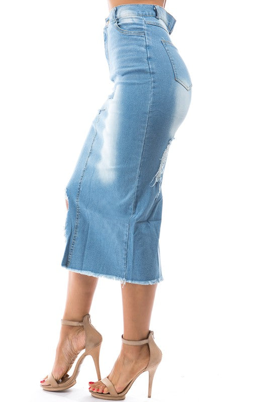 DENIM MAXI SKIRTS - Body By J'ne
