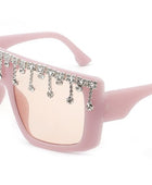 Oversize Square Rhinestone Fashion Sunglasses