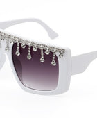 Oversize Square Rhinestone Fashion Sunglasses