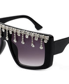 Oversize Square Rhinestone Fashion Sunglasses