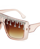 Oversize Square Rhinestone Fashion Sunglasses