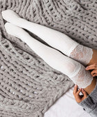 Lace Topped Over the Knee Socks