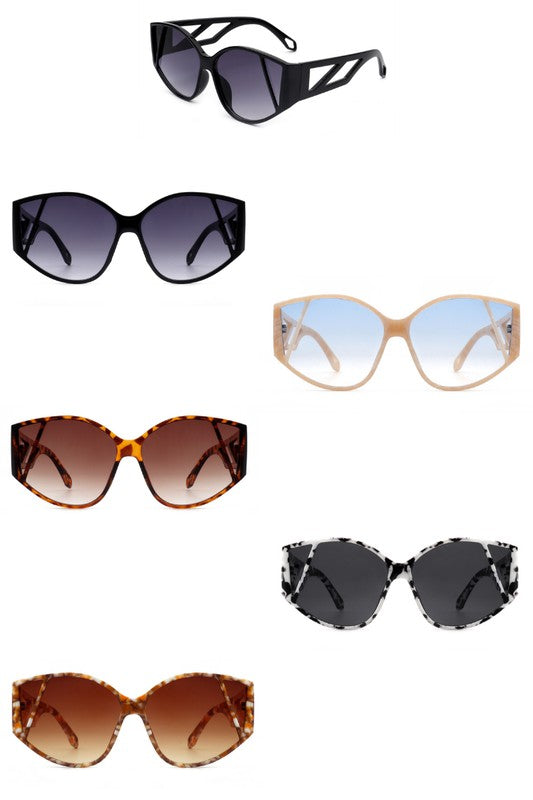 Geometric Round Cat Eye Fashion Sunglasses