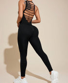 Cutout Wide Strap Active Jumpsuit