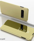 Luxury leather transparent mirror flip phone case - Body By J'ne