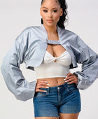 CROP TOP BOMBER JACKET