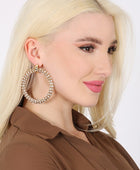 BOLD RHINESTONE HOOP EARRINGS