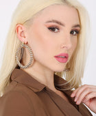 BOLD RHINESTONE HOOP EARRINGS