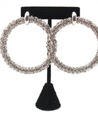 BOLD RHINESTONE HOOP EARRINGS