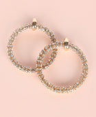 BOLD RHINESTONE HOOP EARRINGS