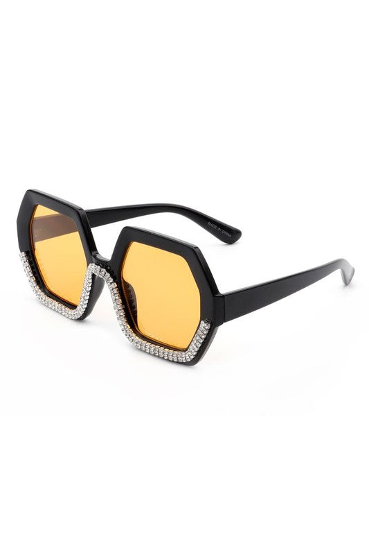 Oversize Rhinestone Fashion Sunglasses