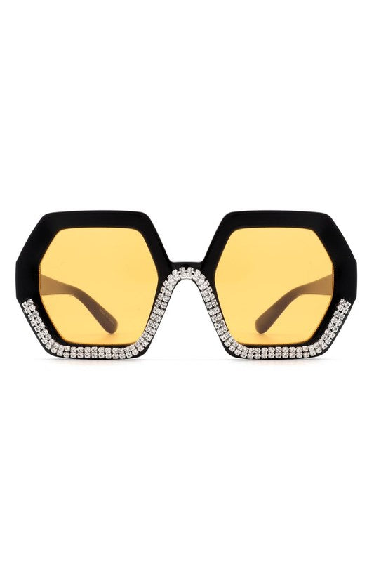 Oversize Rhinestone Fashion Sunglasses