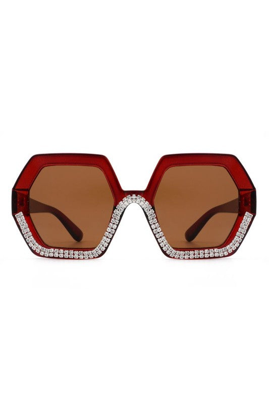 Oversize Rhinestone Fashion Sunglasses